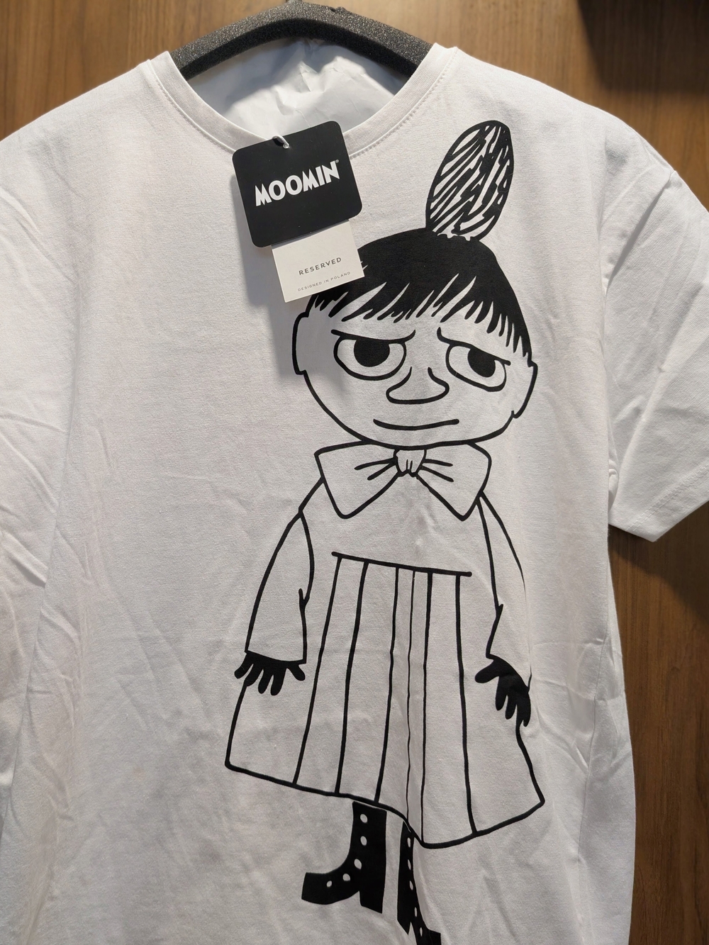 Women's White Moomins Collection Graphic Tee - Little My Print - Sz S/4, Cotton